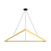 Cirrus MIYO Triangle Lit Corners LED Make-It-Your-Own Suspension,<br />Satin Brass and Black Canopy - Click to Enlarge