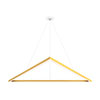 Cirrus MIYO Triangle Lit Corners LED Make-It-Your-Own Suspension,<br />Satin Brass and White Canopy - Click to Enlarge