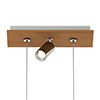 Wood Cherry C1 Canopy,<br />shown with FJ Piston in Satin Nickel<br />(FJ Piston sold separately) - Click to Enlarge