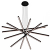 Pix Sticks Tie Stix 24VDC With Power, 7-Light,<br />Satin Black Canopy, Wood Espresso Finish - Click to Enlarge