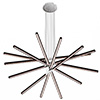 Pix Stick Tie Stix with Remote Power Static White And Warm Dim Technology, 7-Light,<br />Chrome Canopy, Wood Espresso Finish - Click to Enlarge