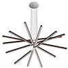 Pix Sticks Tie Stix 24VDC With Power, 7-Light,<br />Chrome Canopy, Wood Espresso Finish - Click to Enlarge