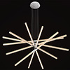 Pix Sticks Tie Stix 24VDC With Power, 7-Light,<br />Chrome Canopy, Wood Maple Finish - Click to Enlarge