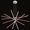Pix Sticks Tie Stix 24VDC With Power, 7-Light,<br />Chrome Canopy, Wood Walnut Finish - Click to Enlarge