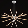 Pix Sticks Tie Stix 24VDC With Power, 7-Light,<br />Chrome Canopy, Wood White Oak Finish - Click to Enlarge