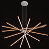 Pix Sticks Tie Stix 24VDC With Power, 7-Light,<br />Satin Nickle Canopy, Wood Cherry Finish - Click to Enlarge