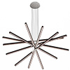 Pix Sticks Tie Stix 24VDC With Power, 7-Light,<br />Satin Nickle Canopy, Wood Espresso Finish - Click to Enlarge