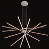 Pix Sticks Tie Stix 24VDC With Power, 7-Light,<br />Satin Nickle Canopy, Wood Walnut Finish - Click to Enlarge