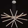 Pix Sticks Tie Stix 24VDC With Power, 7-Light,<br />Satin Nickle Canopy, Wood White Oak Finish - Click to Enlarge
