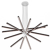 Pix Sticks Tie Stix 24VDC With Power, 7-Light,<br />White Canopy, Wood Espresso Finish - Click to Enlarge