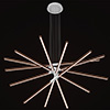 Pix Sticks Tie Stix 24VDC With Power, 7-Light,<br />White Canopy, Wood Walnut Finish - Click to Enlarge
