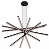 Pix Sticks Tie Stix 24VDC With Power, 7-Light,<br />Antique Bronze Canopy, Wood Espresso Finish - Click to Enlarge