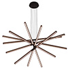 Pix Sticks Tie Stix 24VDC With Power, 7-Light,<br />Antique Bronze Canopy, Wood Walnut Finish - Click to Enlarge
