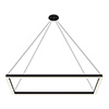 Cirrus MIYO Rectangle With Lit Corners 24VDC LED Suspension, Static White & Warm Dim,<br />Black Finish - Click to Enlarge