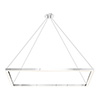 Cirrus MIYO Rectangle With Lit Corners 24VDC LED Suspension, Static White & Warm Dim,<br />Chrome Finish - Click to Enlarge