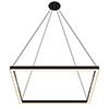 Cirrus MIYO Square Lit Corners, LED Suspension with Power,<br />Black Finish - Click to Enlarge