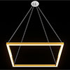 Cirrus MIYO Square Lit Corners, LED Suspension with Power,<br />Satin Brass with White Canopy Finish - Click to Enlarge