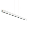 Glide Glass Linear Suspension Up And Down Light<br />Center Feed With Power, Mirrored Glass, with Black Louver - Click to Enlarge