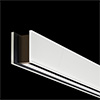 Glide Glass Linear Suspension Up And Down Light<br />Center Feed With Power, White Glass - Click to Enlarge
