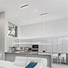 Glide Glass Linear Suspension Up And Down Light<br />Center Feed With Power - Click to Enlarge