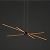Pix Sticks Tie Stix 24VDC With Power, 3-Light,<br />Antique Bronze Canopy, Wood Cherry Finish - Click to Enlarge