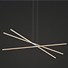 Pix Sticks Tie Stix 24VDC With Power, 3-Light, 48",<br />Chrome Canopy, Wood Maple Finish - Click to Enlarge