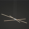Pix Sticks Tie Stix 24VDC With Power, 3-Light,<br />White Canopy, Wood Maple Finish - Click to Enlarge