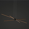 Pix Sticks Tie Stix 24VDC With Power, 3-Light,<br />Antique Bronze Canopy, Wood Walnut Finish - Click to Enlarge