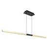 Tie Stix Suspension Dynamic/Tunable White, Center Feed Indirect with Remote Power Satin Black Hardware Finish, Wood Maple Channel Finish - Click to Enlarge