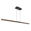 Tie Stix Suspension Dynamic/Tunable White, Center Feed Indirect with Remote Power Satin Black Hardware Finish, Wood Walnut Channel Finish - Click to Enlarge