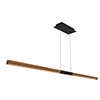 Tie Stix Suspension Power, Center Feed Direct Down Light,<br />Satin Black Canopy, Wood Cherry Finish - Click to Enlarge