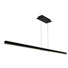 Tie Stix Suspension Power, Center Feed Direct Down Light,<br />Satin Black Canopy, Wood Espresso Finish - Click to Enlarge