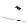 Tie Stix Suspension Power, Center Feed Direct Down Light,<br />Satin Black Canopy, Wood Maple Finish - Click to Enlarge