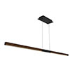 Tie Stix LED Suspension Remote Power Supply Dynamic/Tunable White Center Feed Direct Down Light,<br />Satin Black Canopy, Wood Walnut Finiah - Click to Enlarge