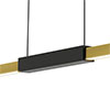 TTie Stix Suspension Dynamic/Tunable White, Center Feed Indirect with Remote Power Satin Black and Satin Brass - Click to Enlarge