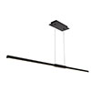 Tie Stix Suspension Power, Center Feed Direct Down Light,<br />Antique Bronze Canopy, Satin Black Finish - Click to Enlarge