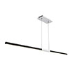 Tie Stix Suspension Power, Center Feed Direct Down Light,<br />Chrome Canopy, Satin Black Finish - Click to Enlarge