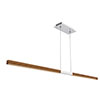 Tie Stix Suspension Power, Center Feed Direct Down Light,<br />Chrome Canopy, Wood Cherry Finish - Click to Enlarge