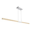 Tie Stix Suspension Power, Center Feed Direct Down Light,<br />Chrome Canopy, Wood Maple Finish - Click to Enlarge