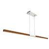 Tie Stix Suspension Power, Center Feed Direct Down Light,<br />Satin Nickel Canopy, Wood Cherry Finish - Click to Enlarge