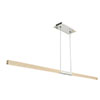 Tie Stix Suspension Power, Center Feed Direct Down Light,<br />Satin Nickel Canopy, Wood Maple Finish - Click to Enlarge