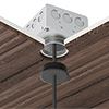 Vanishing Point 2" Flush Canopy for Millwork ceilings<br />(Cord and Fixture Not Included) - Click to Enlarge