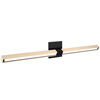 Tie Stix 2-Light Adjustable Wall/Vanity 24VDC Remote Power, Tunable White, Wood Maple, 4SQ, Satin Black - Click to Enlarge