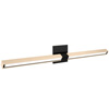 Tie Stix Adjustable Wall/Vanity 24VDC Static White & Warm Dim, Wood Maple, 4SQ, Satin Black - Click to Enlarge