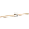 Tie Stix 2-Light Adjustable Wall/Vanity 24VDC Remote Power, Tunable White, Wood Maple, 4SQ, Chrome - Click to Enlarge