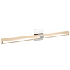 Tie Stix Adjustable Wall/Vanity 24VDC Static White & Warm Dim, Wood Maple, 4SQ, Chrome - Click to Enlarge