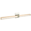 Tie Stix 2-Light Adjustable Wall/Vanity 24VDC Remote Power, Tunable White, Wood Maple, 4SQ, Satin Nickel - Click to Enlarge
