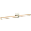 Tie Stix Adjustable Wall/Vanity 24VDC Static White & Warm Dim, Wood Maple, 4SQ, Satin Nickel - Click to Enlarge