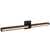 Tie Stix Adjustable Wall/Vanity 24VDC Static White & Warm Dim, Wood Walnut, 4SQ, Satin Black - Click to Enlarge