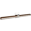Tie Stix 2-Light Adjustable Wall/Vanity 24VDC Remote Power, Tunable White, Wood Walnut, 4SQ, Chrome - Click to Enlarge